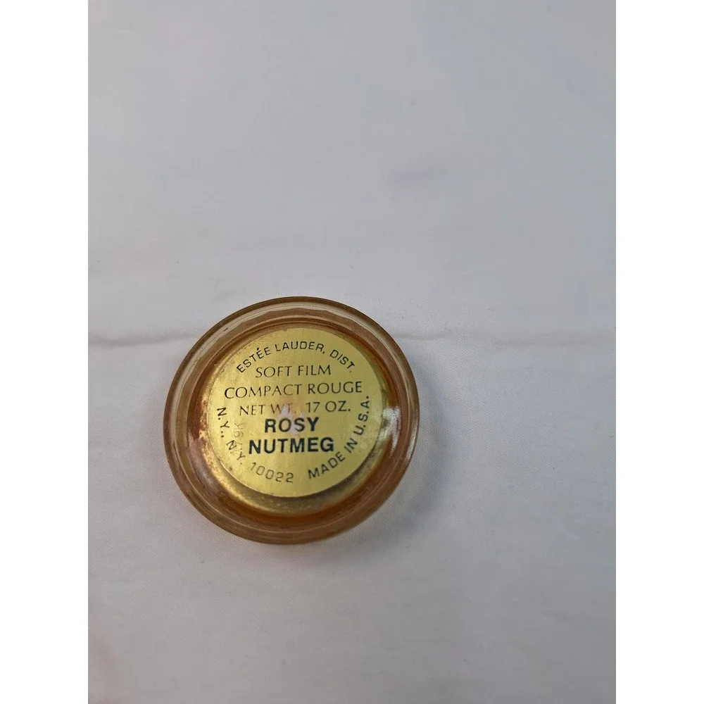 Estee Lauder Soft Film Compact Rouge Rosy Nutmeg Cream Blush .17 oz Vintage